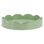 Small Round Scallop Tray - Sage Green 